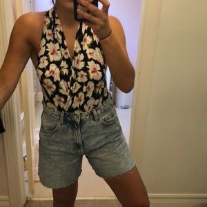 Free People Tropical Floral Bodysuit